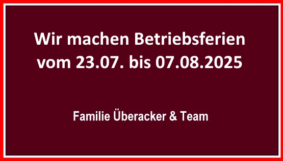 Betriebsferien